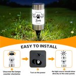 Henkilökohtainen sateenkaari kissa koira tassu tulostaa aurinko puutarha valo nimi teksti ja päivämäärä muistomerkki sympatia lahja lemmikkieläinten omistajille Lovers