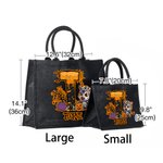 Personalizzato Halloween tema Carino animale grande capacità Tote Bag con iniziale e nome Halloween Dolcetto o scherzetto Regalo per la famiglia bambini