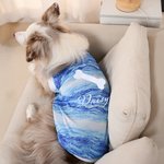 Personalized Red Heart Bone Paw Print Dog Cat Pet Cooling Suit with Name Outdoor Activities Pet Party Birthday Gift for Pet Owners