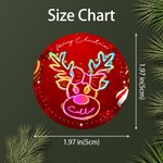 Henkilökohtainen söpö joulu Neon poro vedenpitävä tarroja tarrat nimi lahja sisustus joulu festivaali puolue suosikkeja perheelle ystävät