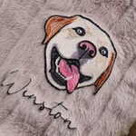 Personalised Embroidered Name Pet Face Photo Plush Hot Water Bottle Winter Essential Birthday Christmas Gift for Pet Lover Owner