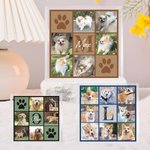 Personalized Pet Paw 6-8 Photos Acrylic Plaque with Name and Initial Home Decor Anniversary Pet Birthday Gift for Cat Dog Owners