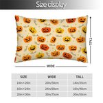 Personligt pumpaansikte mysigt lumbalt kuddöverdrag med namn heminredning Halloween present till familj vänner