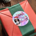 Autocollants personnalisés de Noël avec noeud rose pailleté Initiales et nom Cadeau de Noël pour la famille et les amis