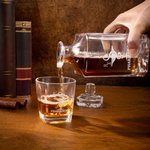 Personalisierte Engelsflügel Whiskey Dekanter Gläser mit Text und hölzerne Aufbewahrungsbox Bar Zubehör Geburtstagsgeschenk für Ärzte Whiskey-Liebhaber
