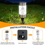 Lampe Solaire de Jardin Personnalisée avec Motif Bébé Ange et Textes Décoration de Jardin Cadeau de Sympathie pour Parents Éndeuillés