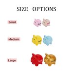 Personalised Multicolour Cute Piggy Bank with Name Home Decor Birthday Christmas Gift for Boys Girls