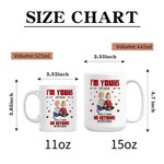 Personalized Cute Cartoon Couple 11 oz 15 oz Ceramic Coffee Mug with Name and Text Bridal Party Anniversary Gift for Couples