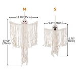 Personlig Spooky Macrame Ghost Cotton Wall Hanging Gothic Home Decor Halloween Present till familj vänner