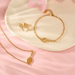 Personalized Tennis Ball Racket Birthstone Bracelet Stud Earrings Necklace Set Dainty Jewelry Creative Birthday Game Day Gift for Tennis Player Women