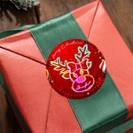 Henkilökohtainen söpö joulu Neon poro vedenpitävä tarroja tarrat nimi lahja sisustus joulu festivaali puolue suosikkeja perheelle ystävät