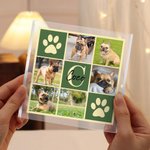 Personalized Pet Paw 6-8 Photos Acrylic Plaque with Name and Initial Home Decor Anniversary Pet Birthday Gift for Cat Dog Owners