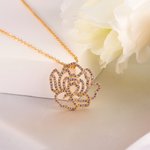 Gepersonaliseerde glitter geboorte bloem geboortesteen ketting sierlijke sieraden verjaardag verjaardag kerstcadeau voor vrouwen