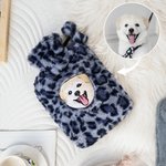 Personalised Embroidered Name Pet Face Photo Plush Hot Water Bottle Winter Essential Birthday Christmas Gift for Pet Lover Owner