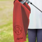 Toalla de Golf Absorbente Personalizada con Nombre y Clip para Colgar Accesorio Deportivo Regalo de Cumpleaños para Jugador de Golf Amante del Golf