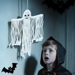 Personlig Spooky Macrame Ghost Cotton Wall Hanging Gothic Home Decor Halloween Present till familj vänner