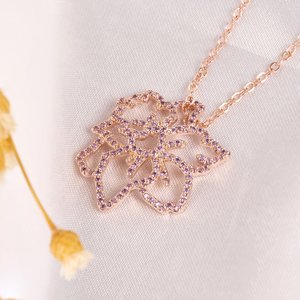Personalized Glitter Birth Flower Birthstone Necklace Dainty Jewelry Birthday Anniversary Christmas Gift for Women