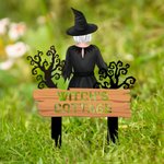 Personalized Character Halloween Theme Garden Sign with Text Outdoor Garden Decor Happy Halloween Gift for Family Friend