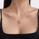 Gepersonaliseerde glitter geboorte bloem geboortesteen ketting sierlijke sieraden verjaardag verjaardag kerstcadeau voor vrouwen