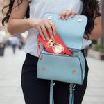 Personalised Dog Cat Pet Photo PU Leather Wristlet Wallet with Name and Multiple Card Slots Birthday Anniversary Gift for Pet Lovers Owners