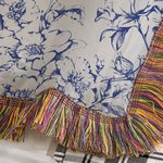 Toile De Jouy personalizada 1-6 nombres Manta suave multicolor con apodo y borlas Decoración del hogar Navidad Día de la madre Regalo para mamá Abuela