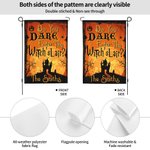 Gepersonaliseerde Halloween Thema Heksenhol Tuinvlag met Tekst Yard Porch Outdoor Decor Halloween Cadeau voor Familie Vriend
