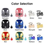 Gepersonaliseerde bot ontwerp bewegwijzering Multicolor huisdier borst harnas met Airtag houder en naam Verjaardag Outdoor activiteiten Gift voor huisdier liefhebbers eigenaren