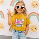 Personalisierte Bleistift Apfel Schere Buntstift Wimpel Kind T-Shirt mit Namen und Klasse zurück zu Schule Geburtstag Geschenk für Jungen Mädchen