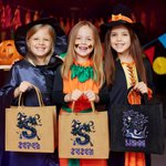 Personalisierte niedlichen Cartoon Hexe Ribbon Initial Jute Tote Tasche mit Namen Halloween Party Geschenk für Mädchen Frauen