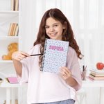 Cuaderno personalizado A5 con 60 páginas rayadas y nombre Regalo de cumpleaños de vuelta al cole para niñas y mujeres