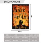 Gepersonaliseerde Halloween Thema Heksenhol Tuinvlag met Tekst Yard Porch Outdoor Decor Halloween Cadeau voor Familie Vriend