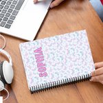 Cuaderno personalizado A5 con 60 páginas rayadas y nombre Regalo de cumpleaños de vuelta al cole para niñas y mujeres