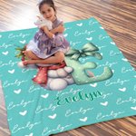 Personalized Santa Hat Snowman Initial Word Cloud Soft Throw Blanket with Name Home Decor Christmas Gift for Kids Family