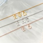 Personalizzato Sorority 1-3 Lettere greche Collana Bid Day Laurea Compleanno Grande Piccola Sorority Idea regalo per le amiche Ragazze