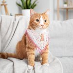 Personalised Tassel Trim Pet Bandana with Initial or Number Dog Cat Daily Accessory Gotcha Day Birthday Gift for Pet Owners Lovers