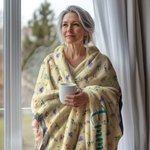 Personalized Birth Flower Cartoon Character Soft Throw Blanket with Name Home Decor Christmas Birthday Gift for Family Friends Kid Teenager