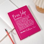 Personalized Boss Lady A5 Journal Notebook with Name Daily Office Essentials Business Appreciation Brithday Christmas Gift for Female Boss Colleague