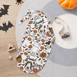 Personifierad spöke pumpa mjuk kasta filt baby swaddle knut hatt set med namn Halloween present till familj nya föräldrar