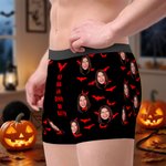 Personifierad You Drive Me Batty Face Photo Boxershorts för män med namn Halloween-present till pojkvän make