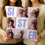 Personalisierte 6 Fotos Collage Multicolor Throw Kissen Abdeckung Home Decor Geburtstag Weihnachten Geschenk für Schwestern Freunde