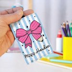 Porte-crayon personnalisé pour enseignants Porte-badge à rayures avec lanière Retour à l'école Cadeau de la semaine d'appréciation de l'enseignant pour les enseignants Éducateurs