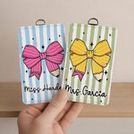 Porte-crayon personnalisé pour enseignants Porte-badge à rayures avec lanière Retour à l'école Cadeau de la semaine d'appréciation de l'enseignant pour les enseignants Éducateurs