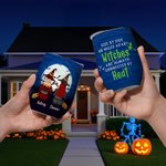 Verre à vin isotherme 12 oz personnalisé Side by Side ou Miles Apart Cartoon Witches avec noms Cadeau d'Halloween pour Sisters Besties