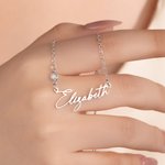 Personalised Elegant Name Birthstone Necklace Dainty Jewellery Birthday Anniversary Gift for Women