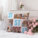 Personalisierte 6 Fotos Collage Multicolor Throw Kissen Abdeckung Home Decor Geburtstag Weihnachten Geschenk für Schwestern Freunde