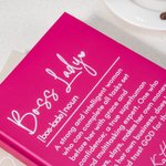 Personalized Boss Lady A5 Journal Notebook with Name Daily Office Essentials Business Appreciation Brithday Christmas Gift for Female Boss Colleague