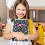 Cuaderno personalizado A5 con 60 páginas rayadas y nombre Regalo de cumpleaños de vuelta al cole para niñas y mujeres