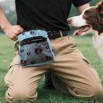 Personalised Bone Paw Print Pet Photo Waterproof Portable Dog Treat Pouch with Name Outdoor Activities Pet Party Birthday Gift For Pet Owner Lover