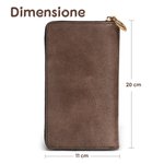 Portafoglio in pelle PU personalizzato con nome e motivo del gatto in stile vintage più scomparti regalo per amanti degli animali