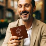 Personalized Comic Style Character Foldable PU Leather Wallet with Name Anniversary Birthday Christmas Gift for Man